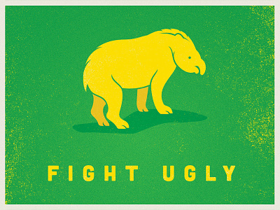 Fight Ugly animal conservation illustration poster tapir zoo