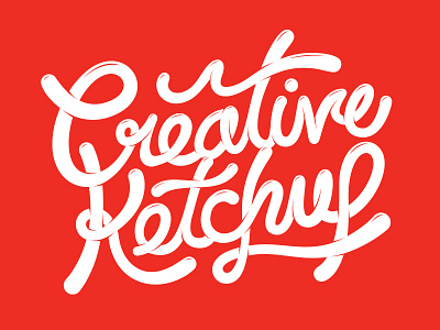 Creative Ketchup II creative hand drawn ketchup lettering type vector