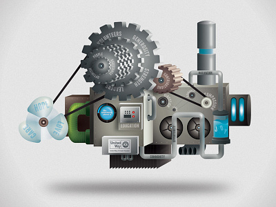 Machine illustration machine vector