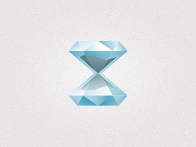 Moments Set In Stone diamond facets glass gradient hourglass illustration logo retail time vector