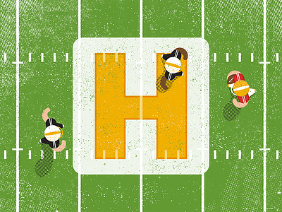 H Bowl football h halftone herring design illustration super bowl texture