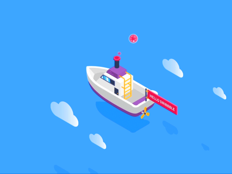 Hello dribbble! isometric