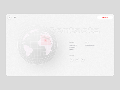 Contacts 3d 3d artist design flat minimal ui ux web website