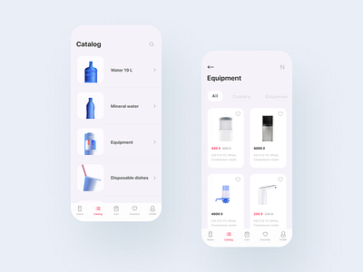 Catalog app design flat minimal ui ux