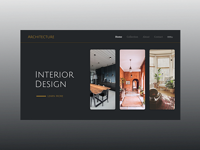 Interior Design - Landing Page Design behance design designer dribbble figma figmadesign interiordesign landingpage ui uidesign ux uxdesigner webdesign