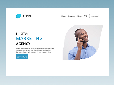 Simple Digital Marketing Landing Page Design behance design designer digitalmarketing dribbble figma figmadesigner marketing pinterest ui uidesign ux uxdesign webdesign
