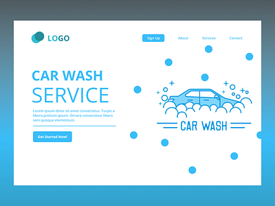 Car Washing Service - Landing Page Design behance design designer dribbble figma figmadesign figmadesigner pinterest ui uidesign ux uxdesign webdesign