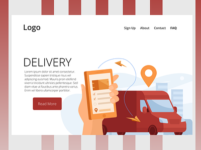 Delivery Service Landing Page Design