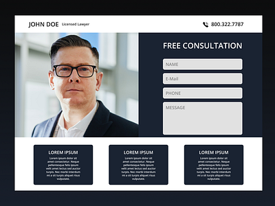 Lawyer Consultation - Landing Page Design behance consultation design designer dribbble figma figmadesign figmadesigner lawyer pinterest ui uidesign ux uxdesign webdesign