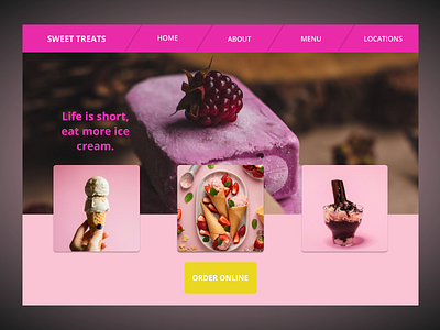 Local Ice Cream Shop - Landing Page Design
