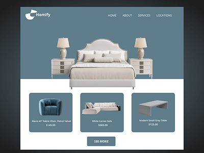 Furniture Website Store - Landing Page Design