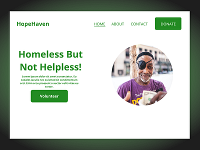 Help The Homeless - Landing Page Design
