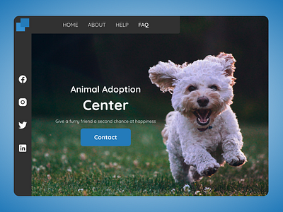 Animal Adoption Center - Landing Page Design adoption animal animaladoption behance branding design designer dog dribbble figma logo ui uidesign uidesigner uiux ux uxdesign uxdesigner webdesign