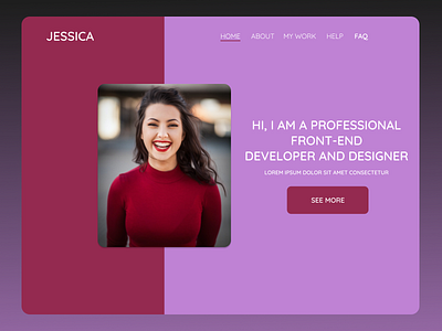 Simple Portfolio Page behance branding design designer dribbble figma figmadesigner portfolio ui uidesign uiux ux uxdesign webdesign website