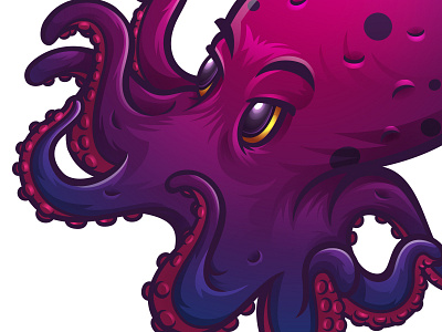 Mr. Octopus 2d artwork character illustration illustrator logo octopus squid vector
