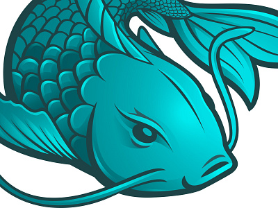 Blue Koi 2d artwork character fish illustration illustrator koi vector