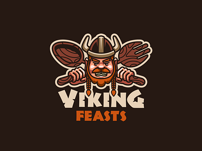 Viking Feasts food logo logos restaurant vector vikings