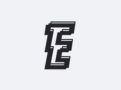 Letter E bold letter e lines