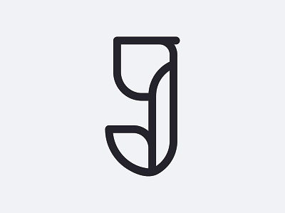 Letter G g lower case g symbol geometric shapes growth lineart minimal