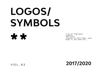 Logos & Symbols 2017/2020 illustrations