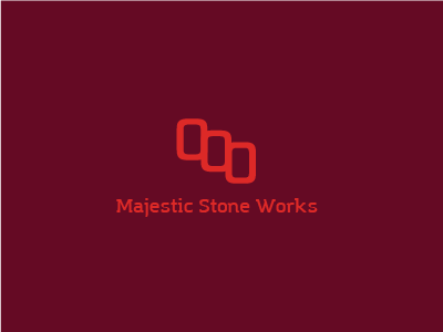 Majestic logo minimal mletter stone