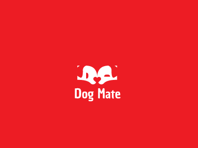 Dog Mate dog illusions logo negative space symmetry