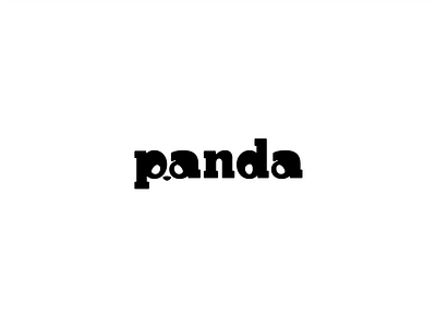 Panda and black black and white logo panda white