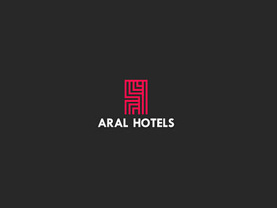 Aral hotels (Logo proposal) a h hotel letter logo