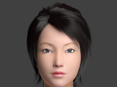 Asian female 3d