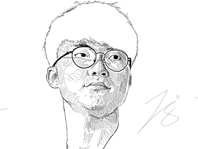 Digital portrait of Lee "Faker" Sang-hyeok digital art digital drawing digital portrait drawing graphic design illustration portrait