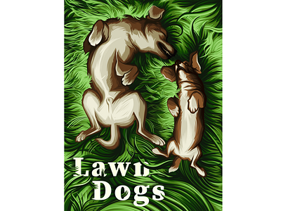 MOVIE poster illustration. Lawn Dogs (1997) artist artwork design dogs film poster grass illustration lawn lawn dogs movie poster nature poster procreate vector