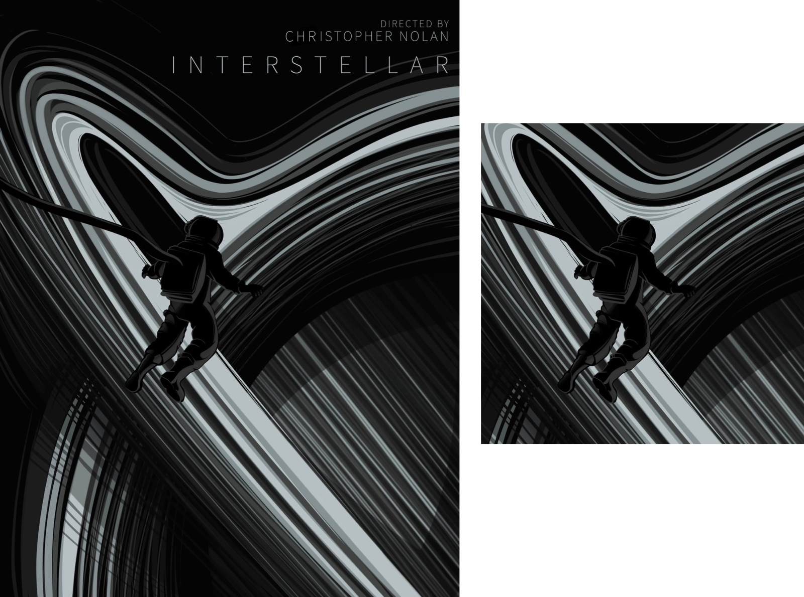 Interstellar (2014) Movie Poster B&W By Aida Khubaeva On Dribbble