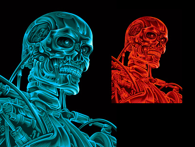 Terminator cyber film future illustration movie movie poster poster robot technology terminator