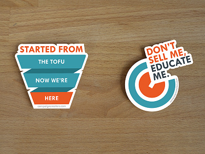 Some Sticky's brand campaign colors create design funnel logo orange stickers symbol teal type