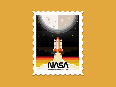 Nasa Retro Stamp