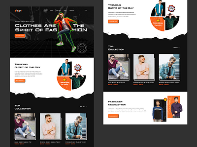 Hipster - Fashion Landing page fashion blogger graphic design interface landing page mockup prototyping ui uiux ux