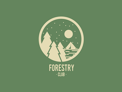 Forestry Club Logo illustration logomark logotype