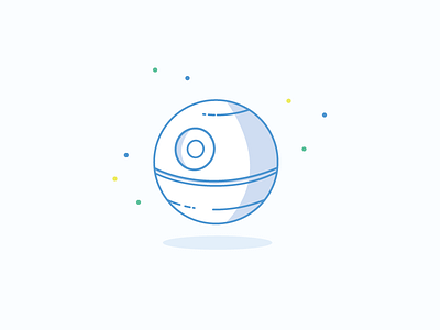 Death Star icon illustration