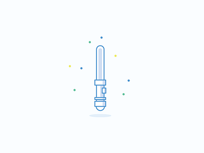 Lightsaber icon illustration