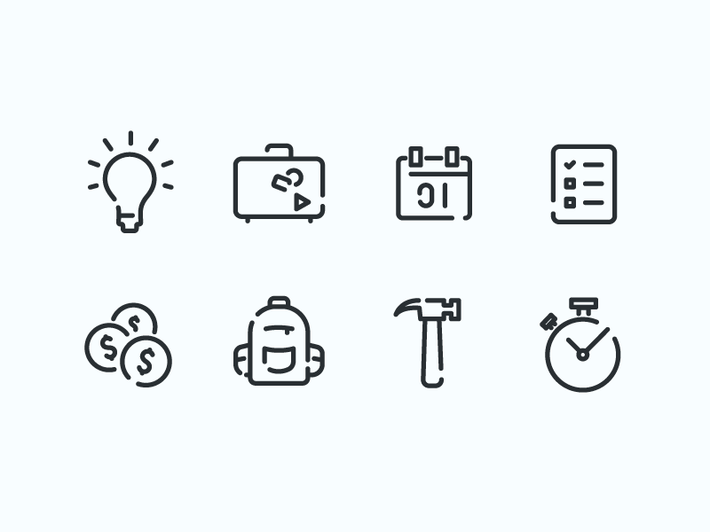 Sample Icon Set icons illustration