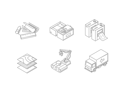 Icon Concept 2 icons illustration isometric