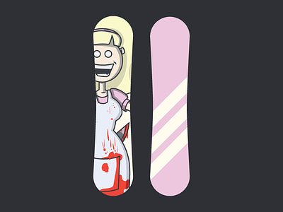 Mom Board Concept illustration snowboard