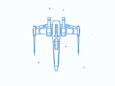 X Wing icons illustration star wars