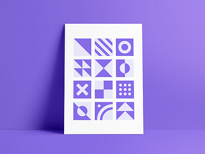 Geometric Purp geometric poster purp shapes