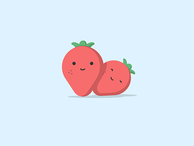 Strawberries fruit illustration strawberry