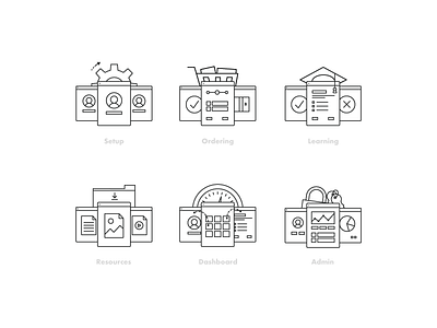 Icons icons illustration line art vector