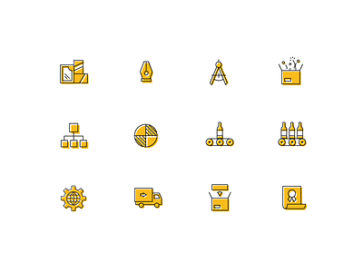 Packaging Icons branding design icon icons illustration ui vector