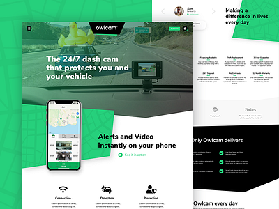 Rejected Concept - Owlcam desktop design layout ui web design website