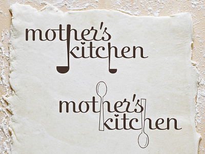 Mother's Kitchen logo variations branding food identity kitchen laddle logo mother restaurant spoon