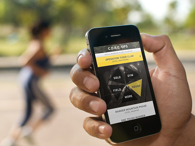 Fitness App Concept app army audio concept fitness mobile workout